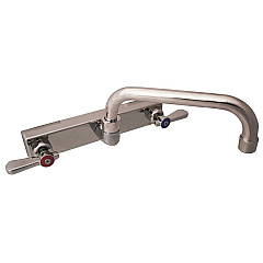 BK Resources Evolution Splash Mount Stainless Steel Faucet, 4.63" Height, 8" Reach, Stainless Steel (BKEEVO8SM8)