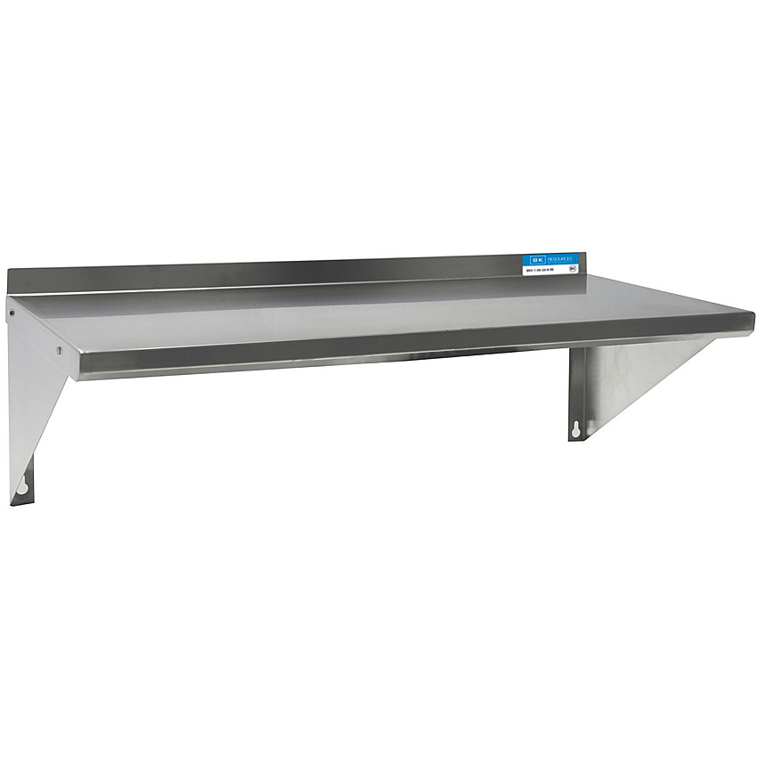 BK Resources Stainless Steel Economy Overshelf, 48w x 16d x 11.5h, Stainless Steel, Silver, 2/Pallet (BKE2WSE1648)