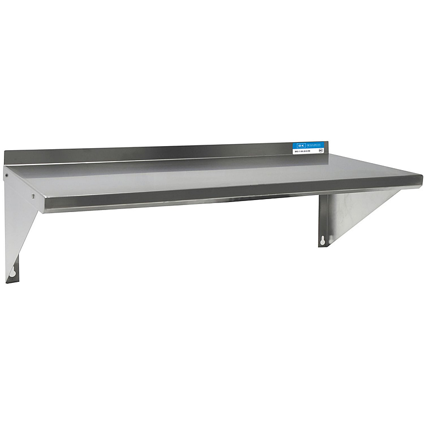 BK Resources Stainless Steel Economy Overshelf, 36w x 12d x 8h, Stainless Steel, Silver, 2/Pallet (BKE2WSE1236)