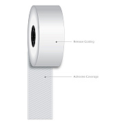 Iconex Sticky Media, 1.57" x 270 ft, White, 12 Rolls/Carton (ICX90230075)