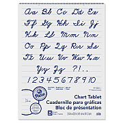 Pacon Chart Tablets, Presentation Format (1" Rule), 24 x 32, White, 25 Sheets, 12/Carton (PAC74610CT)