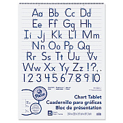 Pacon Chart Tablets, Presentation Format (1.5" Rule), 24 x 32, White, 25 Sheets, 12/Carton (PAC74710CT)