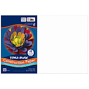 Pacon Tru-Ray Construction Paper, 76 lb Text Weight, 12 x 18, White, 50/Pack, 25 Packs/Carton (PAC103058CT)