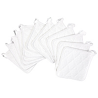Cooks Linen Pot Holder 7x7 White, Pack Of 12 (PNP-POT-WHITE)