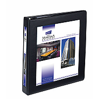Avery Framed View Heavy-Duty Binders, 3 Rings, 1" Capacity, 11 x 8.5, Black, 12/Carton (AVE68054CT)