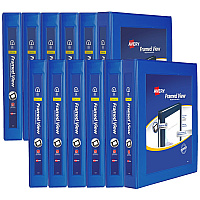 Avery Framed View Heavy-Duty Binders, 3 Rings, 1" Capacity, 11 x 8.5, Navy Blue, 12/Carton (AVE68055CT)