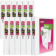 Avery Durable View Binder with DuraHinge and Slant Rings, 3 Rings, 1" Capacity, 11 x 8.5, White, 12/Carton (AVE17012CT)