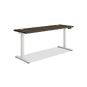 HON Coordinate Height Adjustable Desk Bundle 2-Stage, 70" x 22" x 27.75" to 47", Florence Walnut/Designer White (HONHAT2SFLW2270)