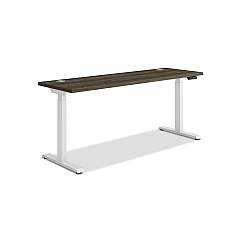 HON Coordinate Height Adjustable Desk Bundle 2-Stage, 70" x 22" x 27.75" to 47", Florence Walnut/Designer White (HONHAT2SFLW2270)