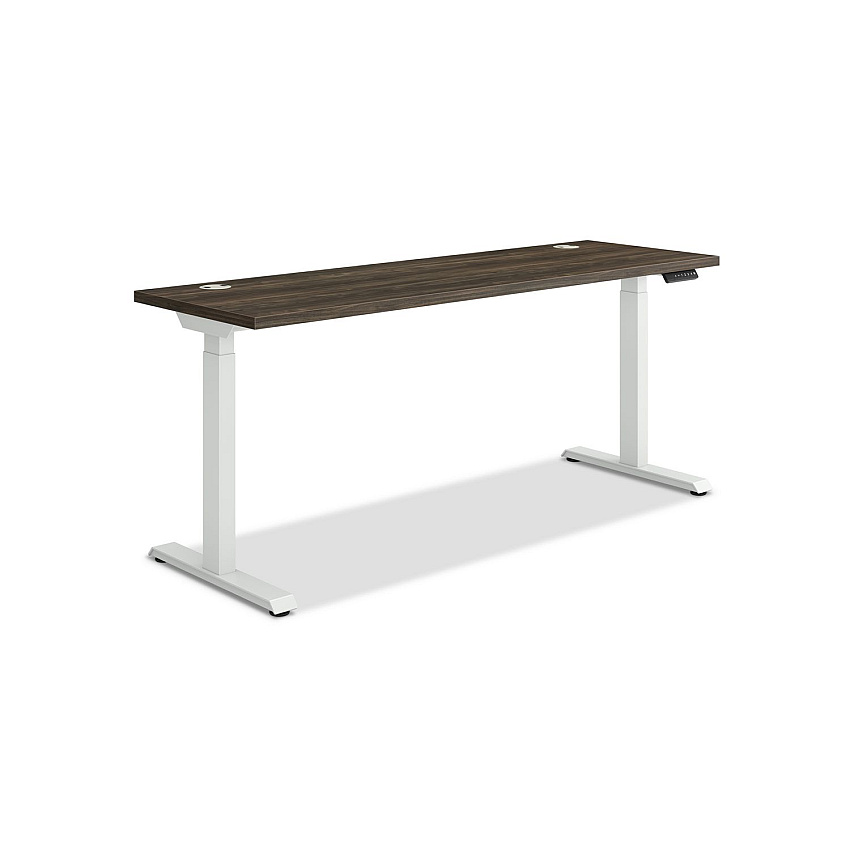 HON Coordinate Height Adjustable Desk Bundle 2-Stage, 70" x 22" x 27.75" to 47", Florence Walnut/Designer White (HONHAT2SFLW2270)