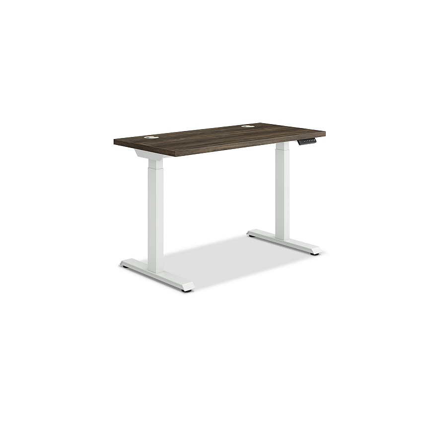 HON Coordinate Height Adjustable Desk Bundle 2-Stage, 46" x 22" x 27.75" to 47", Florence Walnut/Designer White (HONHAT2SFLW2246)