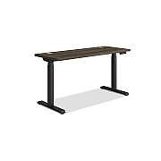 HON Coordinate Height Adjustable Desk Bundle 2-Stage, 58" x 22" x 27.75" to 47", Florence WalnutBlack (HONHAT2SFLB2258)