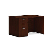 HON Mod Single Pedestal Desk Bundle, 48" x 30" x 29", Traditional Mahogany (HONMOD173)