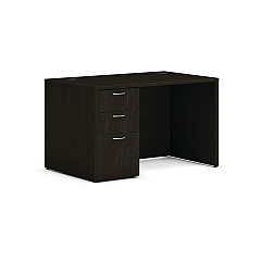 HON Mod Single Pedestal Desk Bundle, 48" x 30" x 29", Java Oak (HONDS4830BBFJA1)