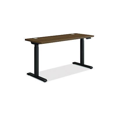 HON Coordinate Height Adjustable Desk Bundle 2-Stage, 58" x 22" x 27.75" to 47", PinnacleBlack (HONHAT2SPNB2258)