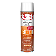 Claire Multi Purpose Polish, Citrus Scent, 18 oz Aerosol Spray, 12/Carton (814)