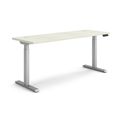HON Coordinate Height Adjustable Desk Bundle 2-Stage, 70" x 22" x 27.75" to 47", Silver MeshSilver (HONHAT2SMSV2270)