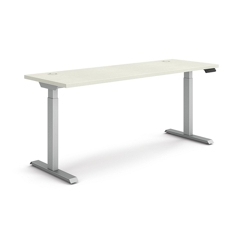 HON Coordinate Height Adjustable Desk Bundle 2-Stage, 70" x 22" x 27.75" to 47", Silver MeshSilver (HONHAT2SMSV2270)