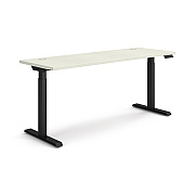 HON Coordinate Height Adjustable Desk Bundle 2-Stage, 70" x 22" x 27.75" to 47", Silver MeshBlack (HONHAT2SMBK2270)