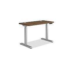 HON Coordinate Height Adjustable Desk Bundle 2-Stage, 46" x 22" x 27.75" to 47", PinnacleSilver (HONHAT2SPNS2246)