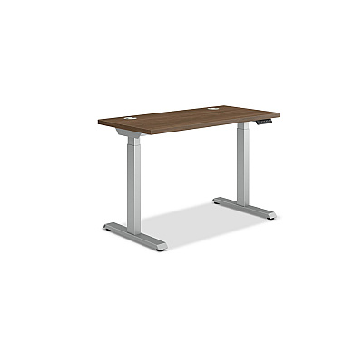 HON Coordinate Height Adjustable Desk Bundle 2-Stage, 46" x 22" x 27.75" to 47", PinnacleSilver (HONHAT2SPNS2246)