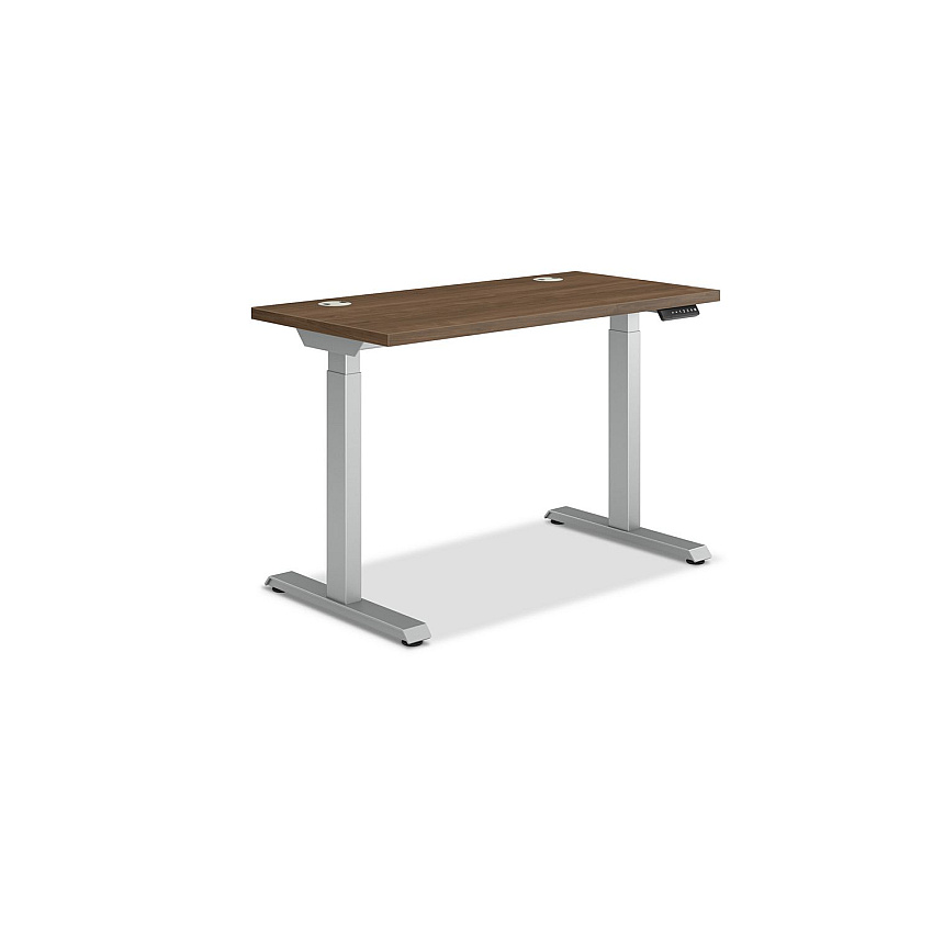 HON Coordinate Height Adjustable Desk Bundle 2-Stage, 46" x 22" x 27.75" to 47", PinnacleSilver (HONHAT2SPNS2246)