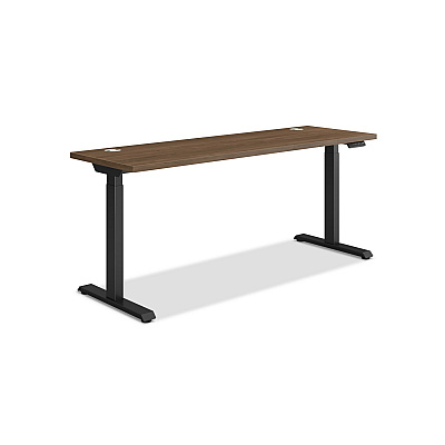 HON Coordinate Height Adjustable Desk Bundle 2-Stage, 70" x 22" x 27.75" to 47", PinnacleBlack (HONHAT2SPNB2270)