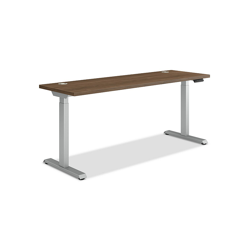 HON Coordinate Height Adjustable Desk Bundle 2-Stage, 70" x 22" x 27.75" to 47", PinnacleSilver (HONHAT2SPNS2270)