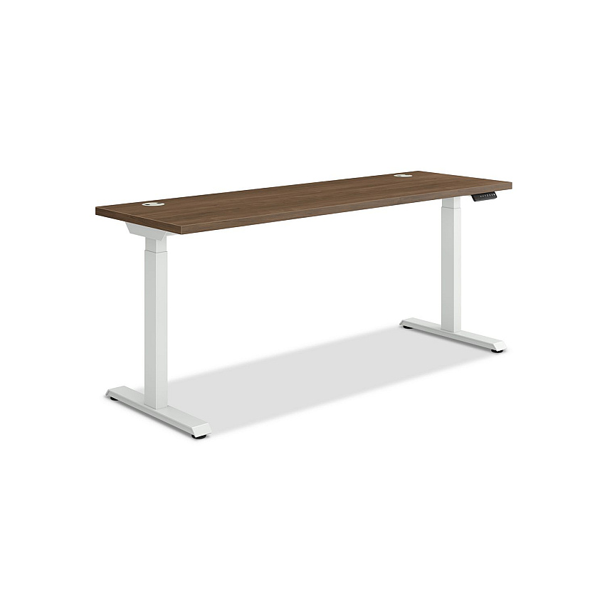 HON Coordinate Height Adjustable Desk Bundle 2-Stage, 70" x 22" x 27.75" to 47", PinnacleDesigner White (HONHAT2SPNW2270)