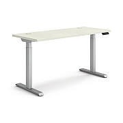HON Coordinate Height Adjustable Desk Bundle 2-Stage, 58" x 22" x 27.75" to 47", Silver MeshSilver (HONHAT2SMSV2258)