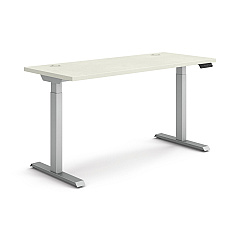 HON Coordinate Height Adjustable Desk Bundle 2-Stage, 58" x 22" x 27.75" to 47", Silver MeshSilver (HONHAT2SMSV2258)