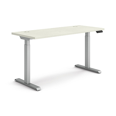 HON Coordinate Height Adjustable Desk Bundle 2-Stage, 58" x 22" x 27.75" to 47", Silver MeshSilver (HONHAT2SMSV2258)