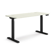 HON Coordinate Height Adjustable Desk Bundle 2-Stage, 58" x 22" x 27.75" to 47", Silver MeshBlack (HONHAT2SMBK2258)