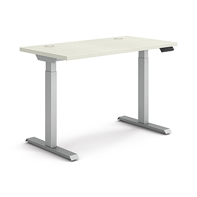HON Coordinate Height Adjustable Desk Bundle 2-Stage, 46" x 22" x 27.75" to 47", Silver MeshSilver (HONHAT2SMSV2246)