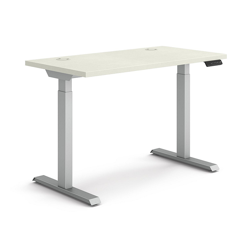 HON Coordinate Height Adjustable Desk Bundle 2-Stage, 46" x 22" x 27.75" to 47", Silver MeshSilver (HONHAT2SMSV2246)