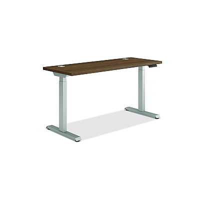 HON Coordinate Height Adjustable Desk Bundle 2-Stage, 58" x 22" x 27.75" to 47", PinnacleSilver (HONHAT2SPNS2258)