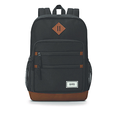 Solo Re:Fresh Machine Washable Backpack, Fits Devices Up to 15.6", 11.4 x 5.25 x 17.5, Dark Gray (USLUBN7954)