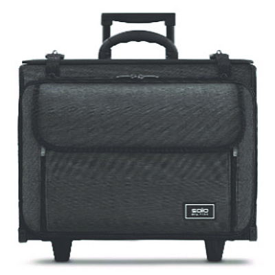 Solo Morgan Recycled Rolling Catalog Case, Fits Devices Up to 17.3", 18.13 x 7.13 x 13.5, Black/Gray (USLB151410)