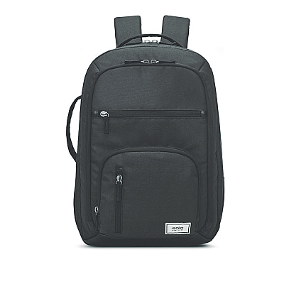 Solo Grand Travel Recycled TSA Backpack, Fits Devices Up to 17.3", 12.25 x 6.5 x 18.63, Dark Gray (USLUBN7804)