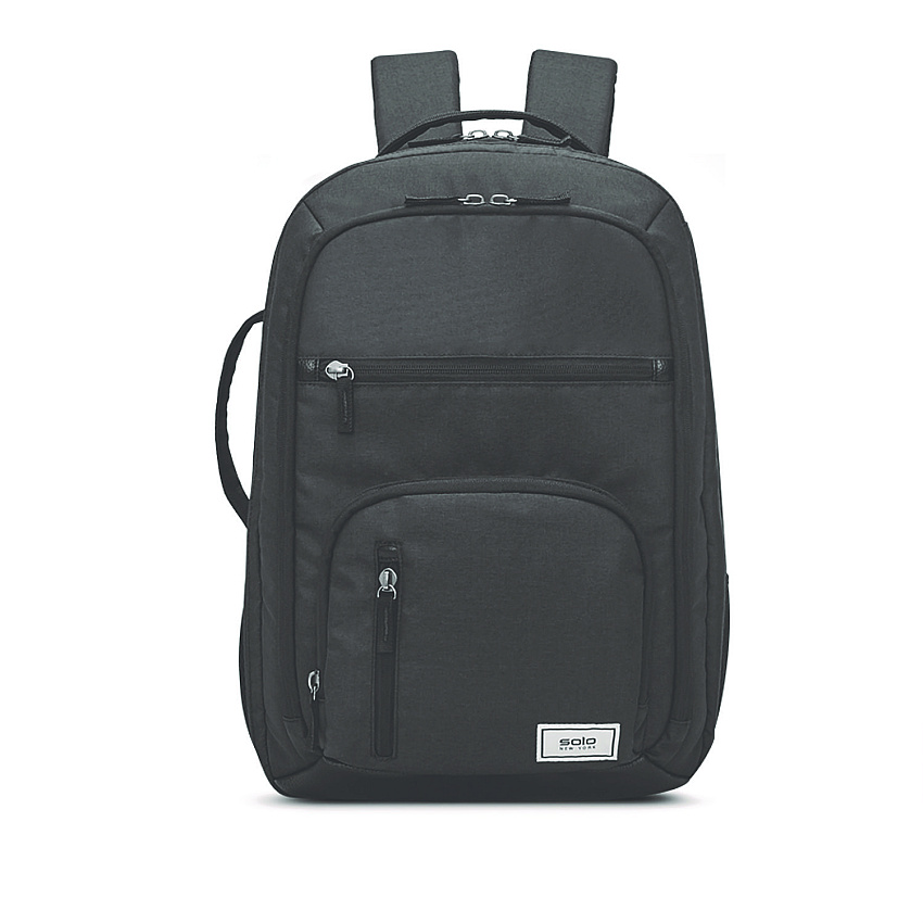 Solo Grand Travel Recycled TSA Backpack, Fits Devices Up to 17.3", 12.25 x 6.5 x 18.63, Dark Gray (USLUBN7804)