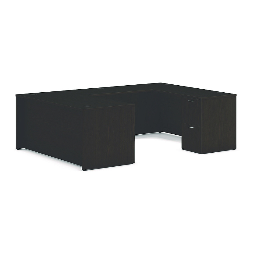 HON Mod U-Station Bundle, 66" x 96" x 29", Java Oak (HONMOD081)