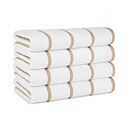Las Rayas Beach Towel 30x60 Beige, Case Of 24 (BT-HS3060-15BG-CS)