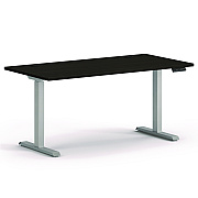 HON Mod Height Adjustable Desk Bundle, 60" x 30" x 27.5" to 46.75", Java Oak/Silver (HONMOD056)