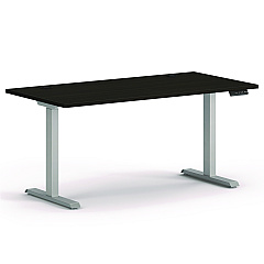 HON Mod Height Adjustable Desk Bundle, 60" x 30" x 27.5" to 46.75", Java Oak/Silver (HONMOD056)