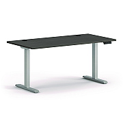 HON Mod Height Adjustable Desk Bundle, 60" x 30" x 27.5" to 46.75", Slate Teak/Silver (HONMOD052)
