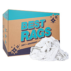W69 Bar Mop Terry Wipers White 50lb Box, 50 Lb Box (N-W69-50)