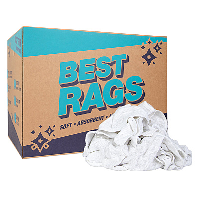 W69 Bar Mop Terry Wipers White 50lb Box, 50 Lb Box (N-W69-50)