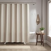 H&h Poly Shower Curtain Set 72x72 Damask Almond Milk, 1 Set (P-SCSTD-7272-BG)
