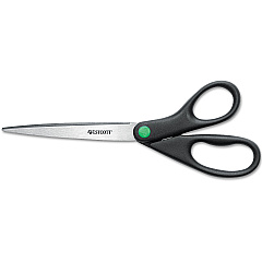 Westcott KleenEarth Scissors, 9" Long, 3.75" Cut Length, Straight Black Handle (ACM13138)