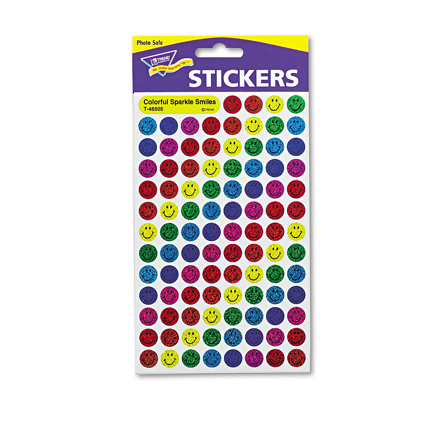TREND SuperSpots and SuperShapes Sticker Variety Packs, Sparkle Smiles, Assorted Colors, 1,300/Pack (TEPT46909MP)
